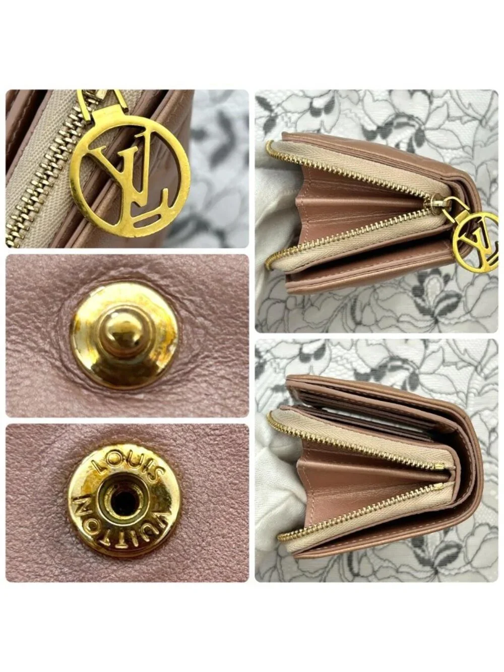 Louis Vuitton Monogram Embossed Portefeuille Lou Fold Wallet